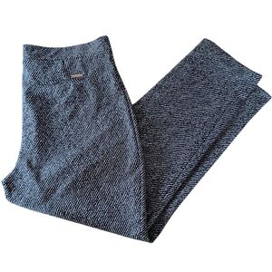 Michael Kors Women's Black and White Patterned Trousers Size XL